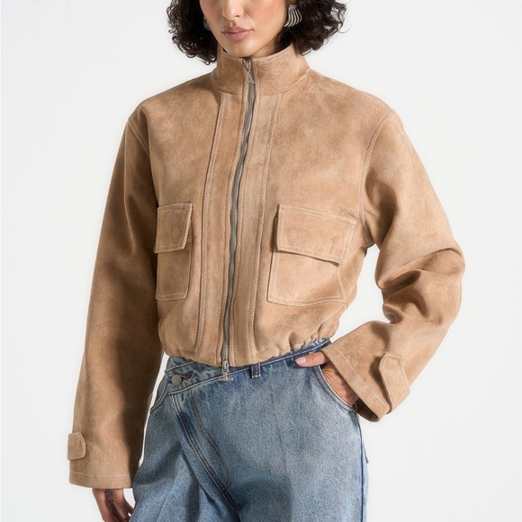 Maniere De Voir Jackets & Blazers - Maniere De Voir Nawel Suede Jacket